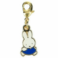 Japan Miffy Tiny Metal Charm - Miffy : Blue Dress - 1