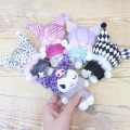 Japan Sanrio Mascot Holder - Kuromi : 20th Anniversary Argyle - 2