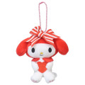 Japan Sanrio Mascot Holder - My Melody : 50th Anniversary Stripe - 1