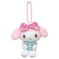 Japan Sanrio Mascot Holder - My Melody : 50th Anniversary Dot Ribbon - 1