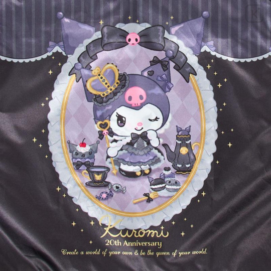 Japan Sanrio Satin Eco Bag - Kuromi : 20th Anniversary - 4