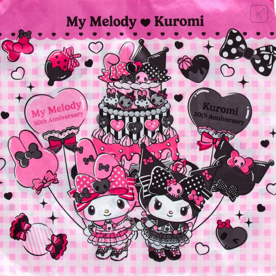 Japan Sanrio Satin Eco Bag - My Melody 50th & Kuromi 20th Anniversary - 4