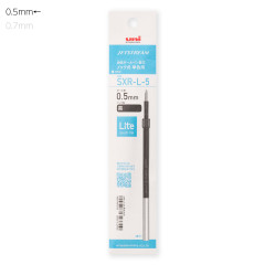 Japan Uni Jetstream Lite Touch SXR-L-5 Ballpoint Pen Refill - 0.5mm Black