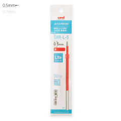 Japan Uni Jetstream Lite Touch SXR-L-5 Ballpoint Pen Refill - 0.5mm Red
