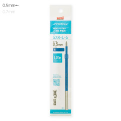 Japan Uni Jetstream Lite Touch SXR-L-5 Ballpoint Pen Refill - 0.5mm Blue