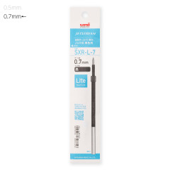 Japan Uni Jetstream Lite Touch SXR-L-7 Ballpoint Pen Refill - 0.7mm Black