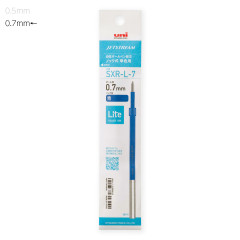 Japan Uni Jetstream Lite Touch SXR-L-7 Ballpoint Pen Refill - 0.7mm Blue