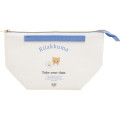 Japan San-X Insulated Cooler Lunch Pouch - Rilakkuma : Take Your Time White Blue - 1