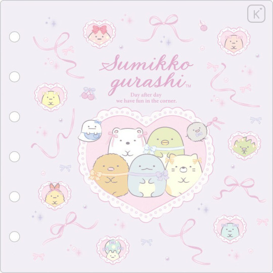 Japan San-X Friendship Profile Memory Book Mini Binder - Sumikko Gurashi : Ribbon Sky Party - 3