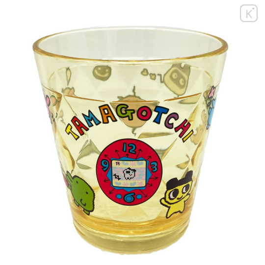 Japan Tamagotchi Clear Plastic Tumbler - Light Yellow - 1