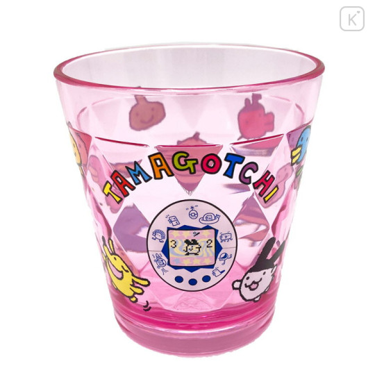 Japan Tamagotchi Clear Plastic Tumbler - Light Pink - 1