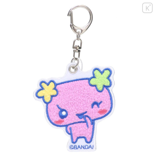Japan Tamagotchi Embroidered Patch Mascot Bag Charm Keychain - Flower Fleur - 1
