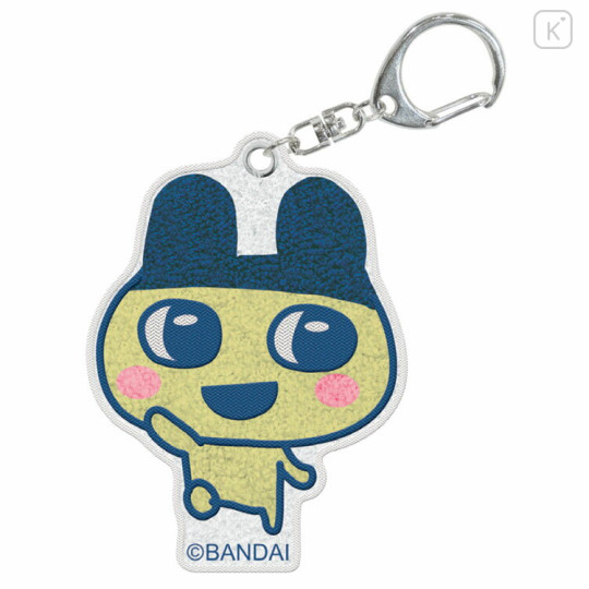 Japan Tamagotchi Embroidered Patch Mascot Bag Charm Keychain - Mametchi - 1