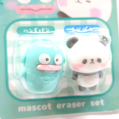 Japan Sanrio × Mochimochi Panda Mascot 3D Eraser Set - Hangyodon & Mochi Mochi Panda