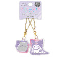 Japan Sanrio × Obakenu Acrylic Keychain Connecting Set - Kuromi : Ghost - 1