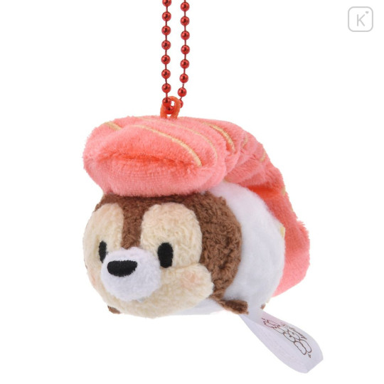 Japan Disney Store Tsum Tsum Plush Keychain - Chip : Sushi Salmon - 1