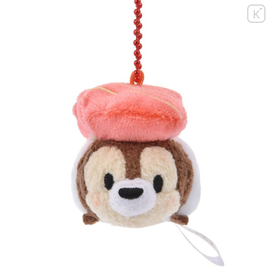 Japan Disney Store Tsum Tsum Plush Keychain - Chip : Sushi Salmon - 2