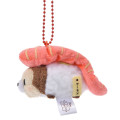 Japan Disney Store Tsum Tsum Plush Keychain - Chip : Sushi Salmon - 3