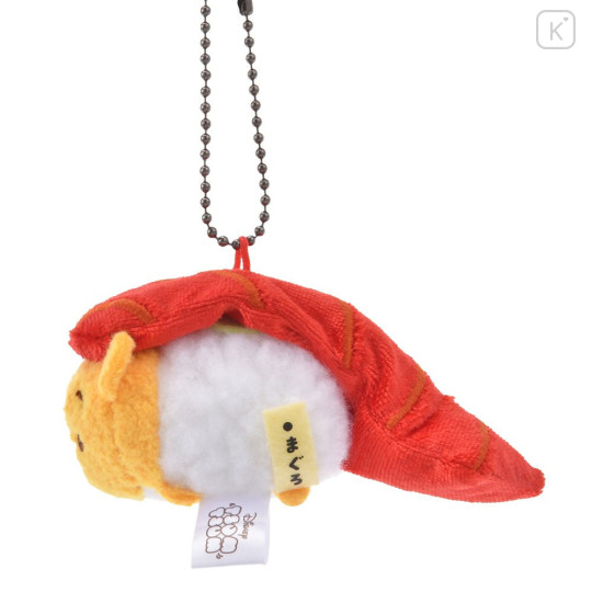 Japan Disney Store Tsum Tsum Plush Keychain - Pooh : Sushi Tuna - 3