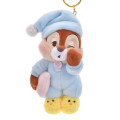 Japan Disney Store Plush Mascot Keychain - Chip : Pajama Style - 1