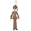 Japan Disney Store Plush Mascot Keychain - Tim Burton's The Nightmare Before Christmas : Pajama Style Jack Skellington - 1