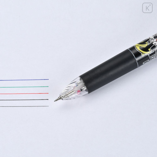 Japan Disney Store Sarasa Multi 4+1 Gel Pen & Mechanical Pencil - Minnie : Retro Black White Dots - 6
