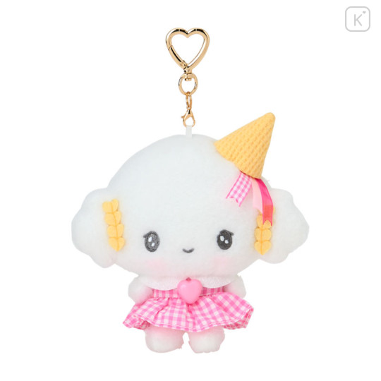 Japan Sanrio Mascot Holder - Cogimyun : 10th Anniversary Gingham Heart Ice Cream - 1