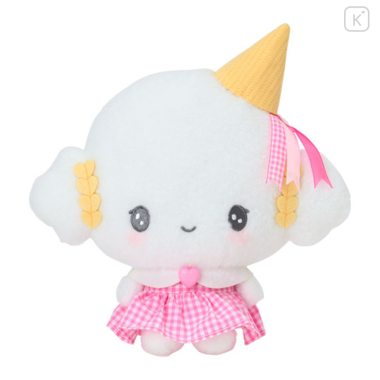 Japan Sanrio Fluffy Plush Toy (S) - Cogimyun : 10th Anniversary Gingham Heart Ice Cream - 1