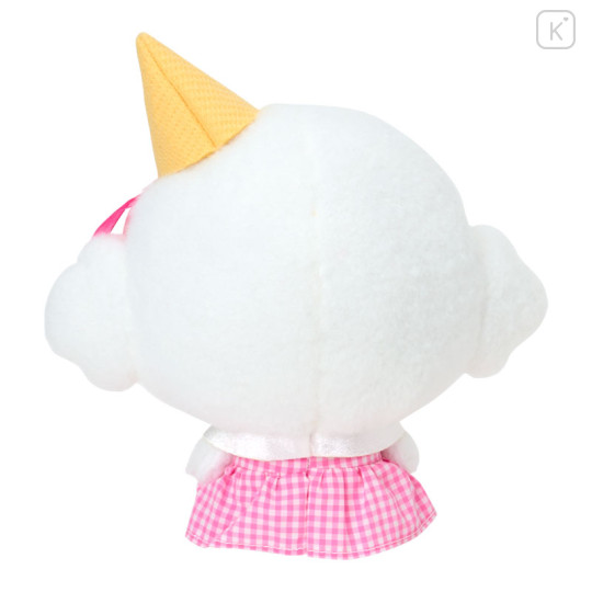 Japan Sanrio Fluffy Plush Toy (S) - Cogimyun : 10th Anniversary Gingham Heart Ice Cream - 2