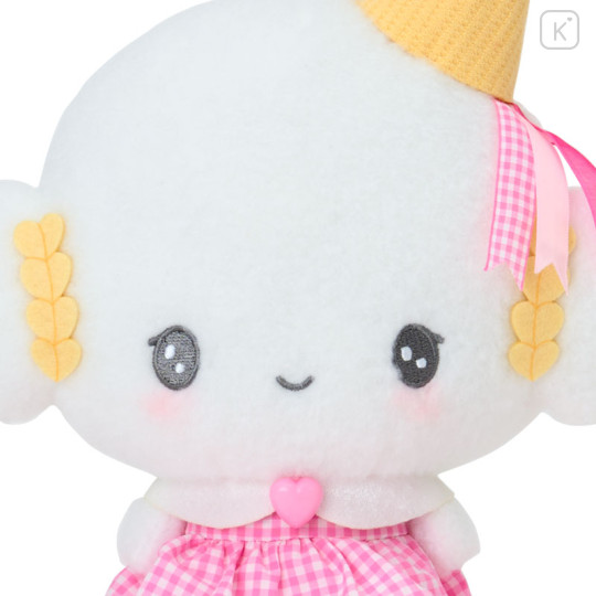 Japan Sanrio Fluffy Plush Toy (S) - Cogimyun : 10th Anniversary Gingham Heart Ice Cream - 3