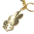 Japan Miffy Die-cast Metal Keychain - Miffy : 70th Anniversary Gold - 2