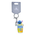 Japan Disney Store Floating Sequins Keychain - Stitch : Drink Key chain Fes - 2