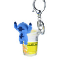 Japan Disney Store Floating Sequins Keychain - Stitch : Drink Key chain Fes - 4