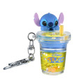 Japan Disney Store Floating Sequins Keychain - Stitch : Drink Key chain Fes - 5