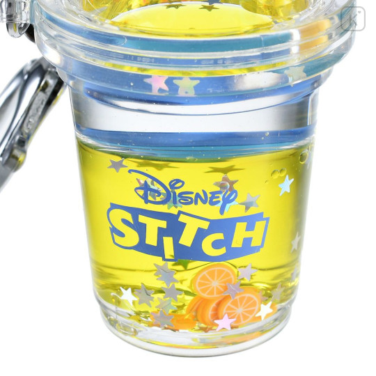 Japan Disney Store Floating Sequins Keychain - Stitch : Drink Key chain Fes - 6