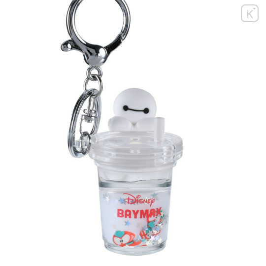 Japan Disney Store Floating Sequins Keychain - Baymax : Drink Key chain Fes - 1