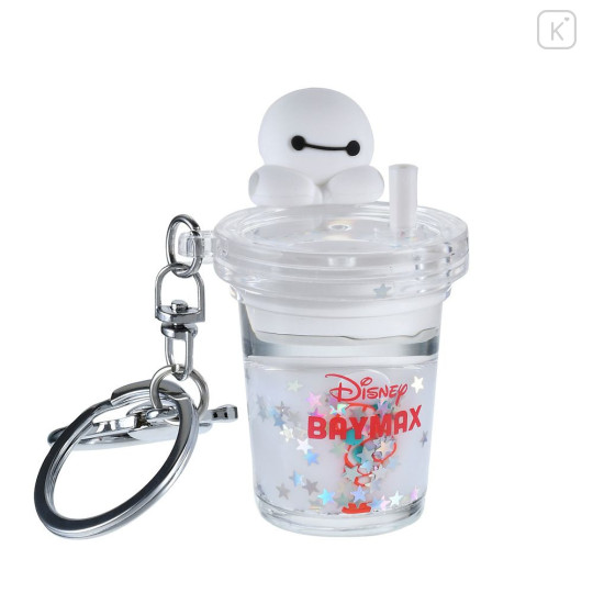 Japan Disney Store Floating Sequins Keychain - Baymax : Drink Key chain Fes - 5