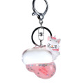 Japan Disney Store Floating Sequins Keychain - Marie : Sleep On Cloud Key chain Fes - 1