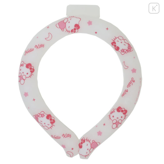 Japan Sanrio Ice Loop (M) Cooling Neck Wrap - Hello Kitty : White Star - 1