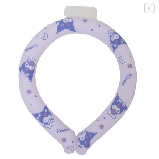 Japan Sanrio Ice Loop (M) Cooling Neck Wrap - Kuromi : Purple Star - 1