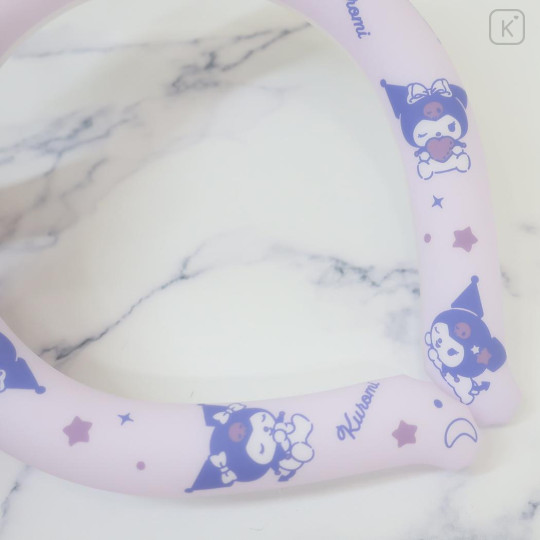 Japan Sanrio Ice Loop (M) Cooling Neck Wrap - Kuromi : Purple Star - 2
