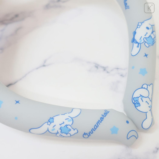 Japan Sanrio Ice Loop (M) Cooling Neck Wrap - Cinnamoroll : Grey Star - 2