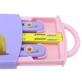 Japan Sanrio Bento Lunch Cutlery Set Spoon Fork Chopstick - Gudetama : Purple Yellow - 2