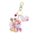 Japan Disney Store Acrylic Charm Keychain - Mickey & Minnie : Hug Smile - 1
