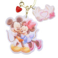 Japan Disney Store Acrylic Charm Keychain - Mickey & Minnie : Hug Smile - 4