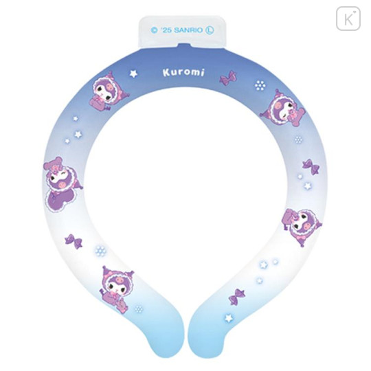 Japan Sanrio Ice Loop (S) Cooling Neck Wrap - Kuromi : Gradient Blue - 1
