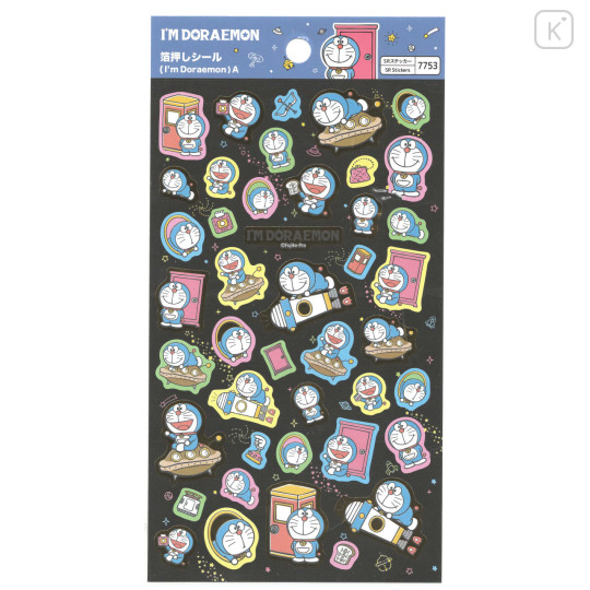 Japan Doraemon Gold Accent Sticker - Doraemon : Gadgets - 1