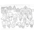 Japan Animal Crossing A5 Coloring Book - Forest - 2