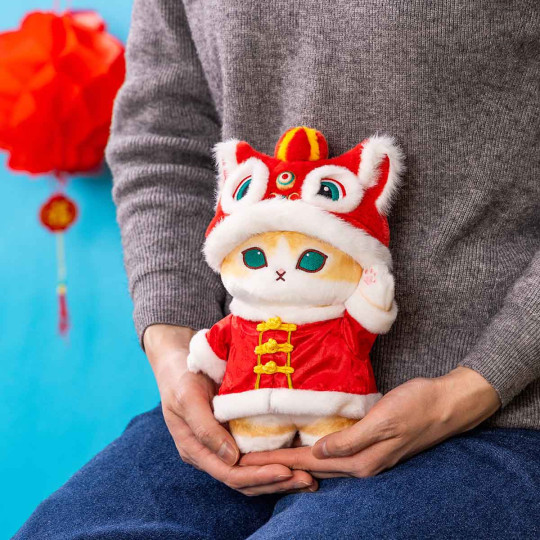 Japan Mofusand Mascot Plush Toy - Mofumofu Journey Cat : Chubby Pizza - 4