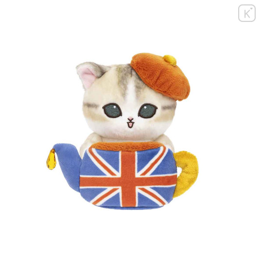 Japan Mofusand Monitor Plush Toy - Mofumofu Journey Cat : England Teapot - 6